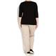 BEIGE label black jersey TOP