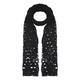 BEIGE boiled wool lace effect black SCARF