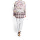 BEIGE BORDER FLORAL PRINT TUNIC