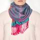 BIJOUX PINK AND BLUE PRINT SCARF