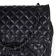 C.L TRADING BLACK QUILTED CHAIN HANDLE BAG