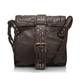 C.L. BROWN DISTRESSED LEATHER SHOULDER BAG