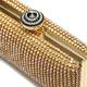 C.L. GOLD DIAMANTE EVENING CLUTCH BAG