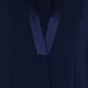 MARINA RINALDI navy SATIN DETAIL CREPE JACKET