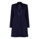 MARINA RINALDI navy SATIN DETAIL CREPE JACKET