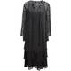 Capri black silk devoré dress and jacket