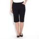 CHALOU black stretch bermuda shorts