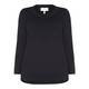 CHALOU black jersey long sleeve TOP