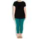 CHALOU Turquoise abstract print TOP