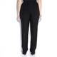 CHALOU black crushed linen TROUSERS