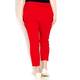 CHALOU red embellished-ankle Cropped Trousers