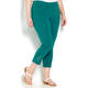 CHALOU turquoise embellished-ankle Cropped Trousers