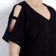 CHALOU black cold shoulder Tunic