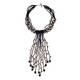 Cimp Multi Strand Beaded Necklace Black