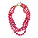 CIMP RED MULTI-STRAND NECKLACE