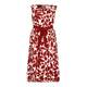 Marina Rinaldi red textured cotton print DRESS