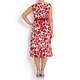 Marina Rinaldi red textured cotton print DRESS