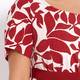 Marina Rinaldi red textured cotton print DRESS