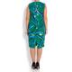 Marina Rinaldi turquoise print dress with optional sleeves