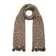 David & Alex SCARF animal print scarf with fur pompoms - blush