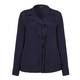 ELENA MIRO DARK NAVY RUFFLE BLOUSE 