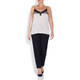 ELENA MIRO SATIN CAMI - OYSTER AND BLACK 