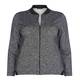 ELENA MIRO GREY BOMBER STYLE LUREX CARDIGAN WITH BLACK DETAIL