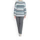 ELENA MIRO LUREX STRIPE SWEATER