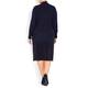 ELENA MIRO NAVY SHAWL COLLAR CARDIGAN WITH LACE DETAIL