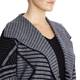 ELENA MIRO BLACK & GREY ABSTRACT JACQUARD CARDIGAN