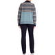 ELENA MIRO FAIRISLE KNITTED CARDIGAN TEAL 