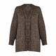 Elena Miro Tweed Effect Cardigan Chocolate