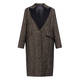 Elena Miro Herringbone Coat Black