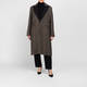 Elena Miro Herringbone Coat Black