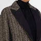 Elena Miro Herringbone Coat Black
