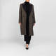 Elena Miro Herringbone Coat Black