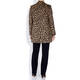 ELENA MIRO LEOPARD PRINT SHORT COAT