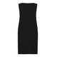 ELENA MIRO textured black DRESS WITH OPTIONAL SLEEVES