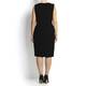 ELENA MIRO textured black DRESS WITH OPTIONAL SLEEVES