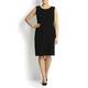 ELENA MIRO textured black DRESS WITH OPTIONAL SLEEVES