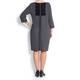 ELENA MIRO herringbone crepe DRESS