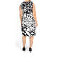 ELENA MIRO ABSTRACT PRINT DRESS OPTIONAL SLEEVES