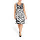 ELENA MIRO ABSTRACT PRINT DRESS OPTIONAL SLEEVES