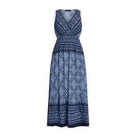 Elena Miro Marocain Dress With Optional Sleeves Blue - Plus Size Collection