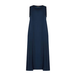 Elena Miro Ecovero Satin Dress Navy  - Plus Size Collection