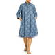 Elena Miro Tile Print Dress Blue