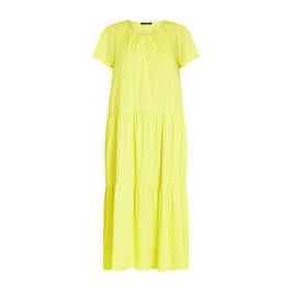 Elena Miro Tiered Flounce Dress Lemon - Plus Size Collection
