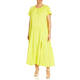 Elena Miro Tiered Flounce Dress Lemon