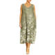 Elena Miro Floral Dress Green