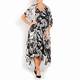 ELENA MIRO BLACK AND WHITE PRINT DRESS